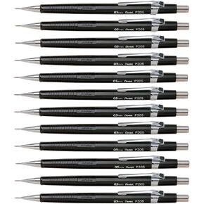 Pentel 0.5 mm Lead Automatic Pencil - Black (Pack of 12)