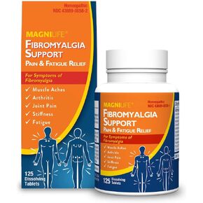 MagniLife Fibromyalgia Support, Fast-Acting Relief for Arthritis, Muscle Aches, Pain and Fatigue, 125 Quick Dissolve Tablets (Packaging May Vary)