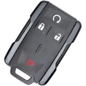 Replacement Smart Keyless Entry Remote Control Key Fob Case Cover for Chevy Chevrolet Tahoe Suburban GMC Yukon M3N-32337100 Car Key Fob Shell (Silver-6 Buttons)