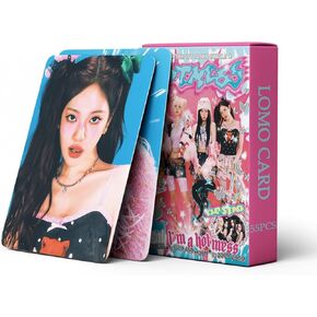 aespa album hot mess photocard 55pcs Aespa hot mess Photocard Aespa lomo Card Aespa hot mess Album Card Greeting Card Gift for Fans