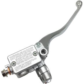 Universal 7/8" 22mm Motorcycle Brake Clutch Pump Silver Disc Hydraulic Right Brake Master Cylinder Brake Lever Fit for Polaris Outlaw 525 Roketa Dirt Pit Bike Scooter Buggy Go Kart