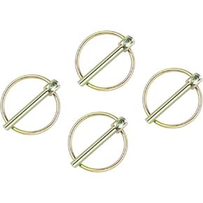 4 PCS Lynch Pin Heavy Duty Lynch Pin with Ring for Trucks, Tractors, Trolleys, Lawn Mowers, & Trailers (1/4 Inch / 6 mm x 1-3/4 Inch / 45 mm)
