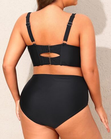 Tempt Me Women Plus Size Underwire بيكيني - قطعتين ملابس سباحة عالية الخصر بدلة استحمام 2025 ملابس سباحة in Kuwait