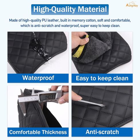 Aunginsy Car Leather Center Console Protector Cover Compatible with Kia Telluride 2020-2025 Center Console Armrest Seat Box Cover Cushion Lid Protector Pad Waterproof Anti-Scratch Interior Accessories in Saudi Arabia