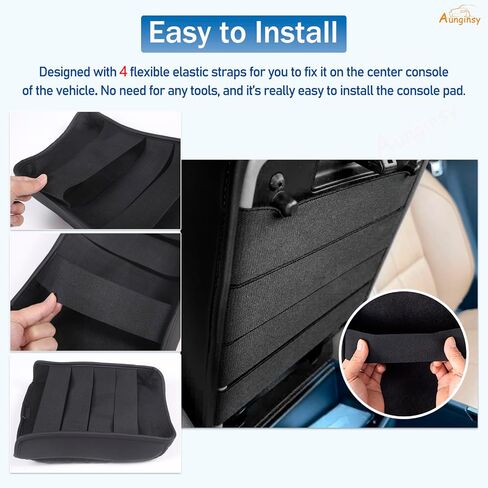 Aunginsy Car Leather Center Console Protector Cover Compatible with Kia Telluride 2020-2025 Center Console Armrest Seat Box Cover Cushion Lid Protector Pad Waterproof Anti-Scratch Interior Accessories in Saudi Arabia