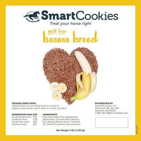 ملفات تعريف الارتباط الذكية SMARTPAK | علاجات صحية للخيول مصنوعة من دقيق جوز الهند، ولب البنجر، والبرسيم، وزيت بذور الكتان | حلوى الحصان الخالية من السكر | كوكيز نكهة كعكة الجزر للخيول، حقيبة 3 رطل in Saudi Arabia