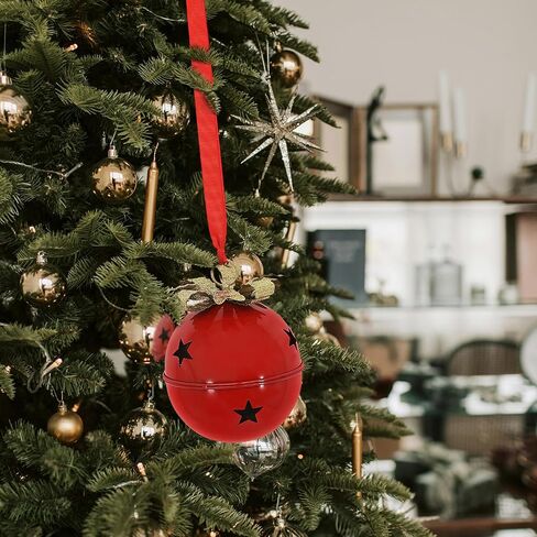 Christmas Large Jingle Bells, 8 inch Jumbo Christmas Decorative Bells for Tree Mantel Indoor Outdoor Metal (Green) in Saudi Arabia