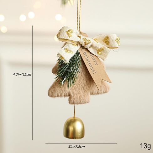 Christmas Jingle Bells Holiday Door Knob Hanger Decoration,Christmas Jingle Bells Door Hanger,Home Décor,Holiday Tree/Door/Wall Hanging Ornament for DIY (3PCS,with Pineal Decoration) in Saudi Arabia