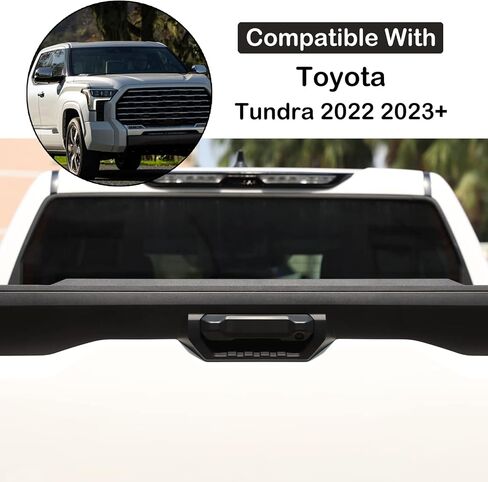 غطاء مقبض الباب الخلفي للسيارة من Aunginsy، غطاء مقبض الباب الخلفي متوافق مع Toyota Tundra 2022-2025 ABS بيانو أسود مقبض الباب الخلفي غطاء الباب الخلفي مع فتحتين من الملحقات الخارجية in Saudi Arabia
