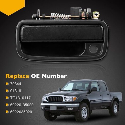 Gledewen Upgraded Metal Exterior Door Handle Driver Door Handle with Key Hole, Compatible with 1995-2004 Toyota Tacoma, Outside Handle Front Left Side, Replaces# 79344 91319 69220-35020 in Saudi Arabia