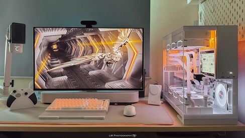 Geometric Future M5 Tempered Glass Mid Tower, E-ATX/ATX Gaming Case, 1.2mm Steel, Type C, Toolless Panels, Support 420/360 Radiator, ARGB PWM 140m Fan x 5 Pre-Installed, Black/Grey, GEO-M5F-BG in Saudi Arabia