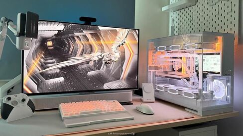 Geometric Future M5 Tempered Glass Mid Tower, E-ATX/ATX Gaming Case, 1.2mm Steel, Type C, Toolless Panels, Support 420/360 Radiator, ARGB PWM 140m Fan x 5 Pre-Installed, Black/Grey, GEO-M5F-BG in Saudi Arabia