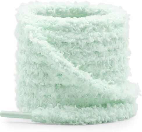 YJRVFINE Fuzzy Round Shoe Laces: Soft Hiking Athletic Shoelaces 2 Pair in Kuwait
