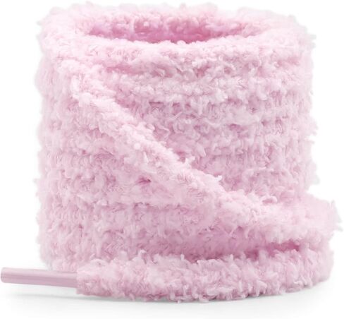 YJRVFINE Fuzzy Round Shoe Laces: Soft Hiking Athletic Shoelaces 2 Pair in Kuwait