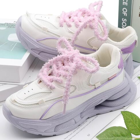 YJRVFINE Fuzzy Round Shoe Laces: Soft Hiking Athletic Shoelaces 2 Pair in Kuwait