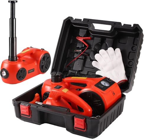 ROGTZ Electric Car Jacks 5Ton 12V Hydraulic Jack with Tire Air Pump and LED Light,Electric Car Jack Lift Floor Jacks for SUV Car Tire Replacement (Jack Only, Red) in Saudi Arabia