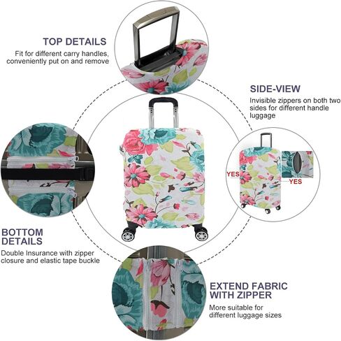 Suitcase Cover Protectors 24 28 30 Inch Luggage Cover Elastic Travel Trolley Protector S Fit 19-20 Inch Suitcase Black in Kuwait