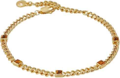 Alex and Ani Topaz Curb Chain Bracelet, November Birthstone in Saudi Arabia