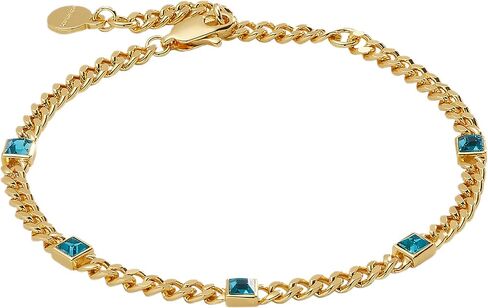 Alex and Ani Topaz Curb Chain Bracelet, November Birthstone in Saudi Arabia
