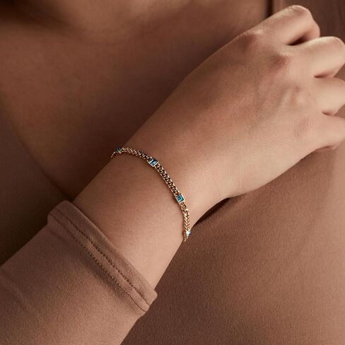 Alex and Ani Topaz Curb Chain Bracelet, November Birthstone in Saudi Arabia