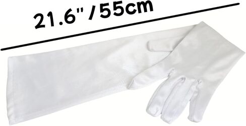 قفازات طويلة للنساء أزياء الهالوين الرسمية لحفلات الأوبرا 20 ثانية بطول الكوع قفازات قابلة للتمدد in Kuwait