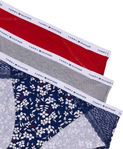 Tommy Hilfiger Women's Cotton Lace Bikini Underwear Panty, Multipack in Kuwait