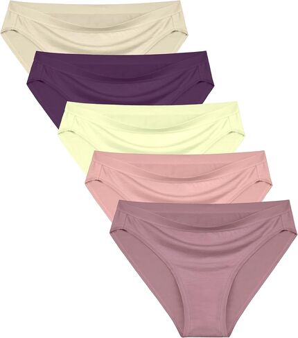 Neione Women No Show Underwear Cheeky Bikini Panties Modal High-Cut Briefs Breathable Moisture Wicking in Saudi Arabia