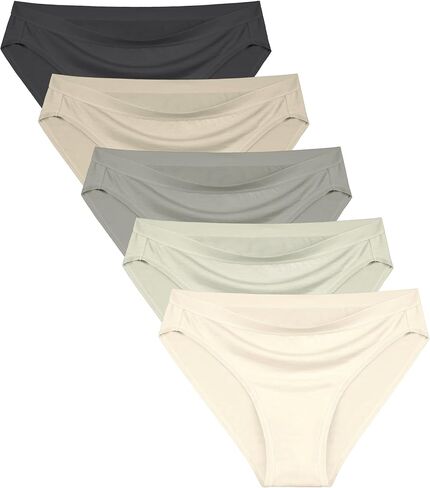 Neione Women No Show Underwear Cheeky Bikini Panties Modal High-Cut Briefs Breathable Moisture Wicking in Saudi Arabia