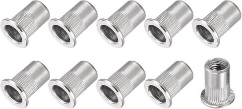 Sealed Rivet Nuts (M5) 20Pcs, 304 Stainless Steel Blind Closed End Threaded Insert Nuts - for Furniture Mechanical Fasteners, Silver Tone in Saudi Arabia