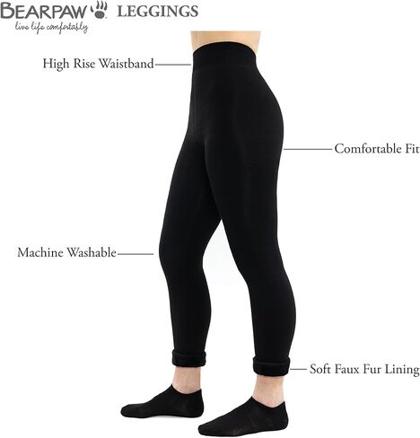 BEARPAW حريمي ناعم مبطن بالفرو الصناعي، مريح ودافئ، حزام خصر مرتفع، مثالي لهدايا الطقس البارد in Kuwait