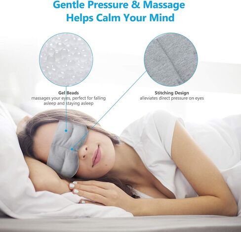 Weighted Sleep Mask Pain Relief Mask, Cooling Sleep Eye Mask, Cold Therapy Compression for Headache, Migraine, Sinus Pain, Puffy Eyes, Dry Eyes, Light Blocking Eye Pillow, Cotton Eye Cover Sleeping in Saudi Arabia