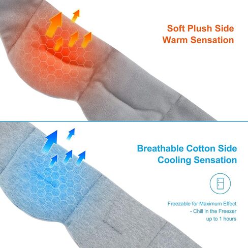 Weighted Sleep Mask Pain Relief Mask, Cooling Sleep Eye Mask, Cold Therapy Compression for Headache, Migraine, Sinus Pain, Puffy Eyes, Dry Eyes, Light Blocking Eye Pillow, Cotton Eye Cover Sleeping in Saudi Arabia