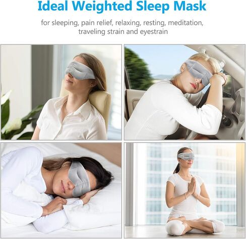 Weighted Sleep Mask Pain Relief Mask, Cooling Sleep Eye Mask, Cold Therapy Compression for Headache, Migraine, Sinus Pain, Puffy Eyes, Dry Eyes, Light Blocking Eye Pillow, Cotton Eye Cover Sleeping in Saudi Arabia
