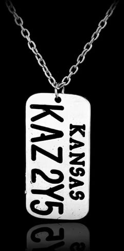 Supernatural TV Show Fantasy Horror Drama Magic Pentagram Kaz 2Y5 Angel Wings Winchester Dean Sam Castiel 1.5" Charm Pendant Necklace in Saudi Arabia