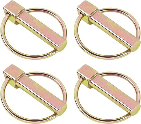4 PCS Lynch Pin Heavy Duty Lynch Pin with Ring for Trucks, Tractors, Trolleys, Lawn Mowers, & Trailers (1/4 Inch / 6 mm x 1-3/4 Inch / 45 mm) in Saudi Arabia