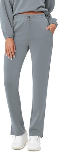 ODODOS Women's Modal Soft Split-Hem High Waist Pants with Pockets Adjustable Shockcord Casual Lounge Pants in Saudi Arabia