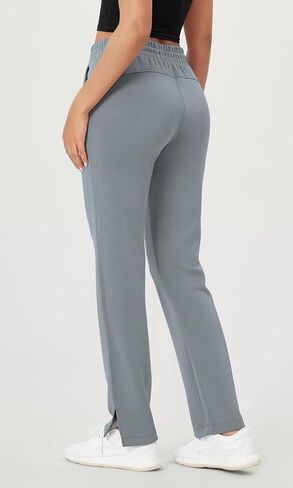 ODODOS Women's Modal Soft Split-Hem High Waist Pants with Pockets Adjustable Shockcord Casual Lounge Pants in Saudi Arabia