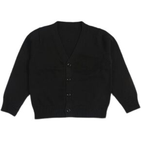 Baby Boys Girls Button Closure Cardigan Toddler Cotton Knit Sweater Solid Color V-Neck Cardigan School Uniforms