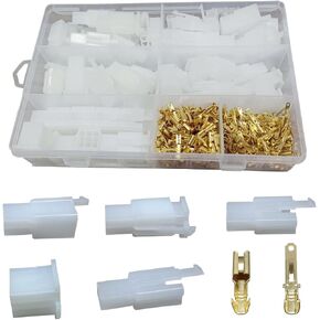 432PCS Automotive Electrical Wire Connectors Kit, 2.8mm 2 3 4 6 9 Pin Crimp Wire Terminals Connectors, Male & Female Plug and Pin Header Housing Terminal for Motorcycle, Bike, Car