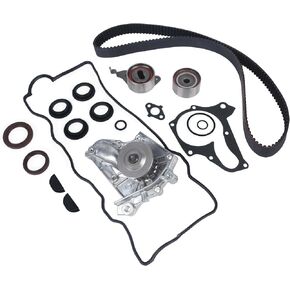 Autoround Timing Belt Kit with Water Pump Compatible with 1987-2001 Toyota Camry RAV4 96-00 Celica MR2 Solara 2.0L 2.2L 3SFE 5SFE L4 Engine