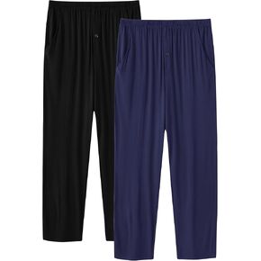 JINSHI Mens Modal Pajama Pants Soft Elastic Waist Mens Comfy Sleep Pants Lounge Pants with Pockets