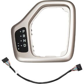 Upgrade Transmission Shifter Bezel with Harness Fit for 2014-2018 Jeep Cherokee Replace 5YD27LS5AA 68413957AA 601-401 (Gold)