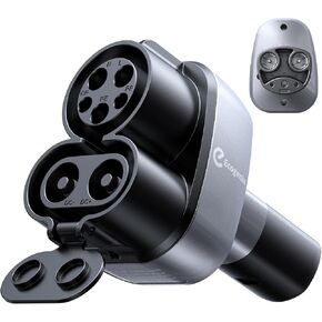Upgraded 2In1 CCS & J1772 to Tesla Adapter, 250KW SuperFast CCS1 to Tesla Charging Adapter, Fit for Tesla Model Y, 3, S, X, Compatible with Level 1 2 3 Charging Stations with CCS1& J1772 Plug (Silver)