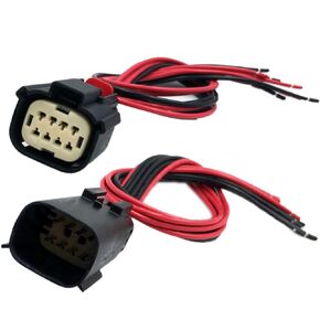 Male and Female Headlights Connector Pigtail Harness Compatible with Chevrolet Impala. 2015-2020. 23405242, 23405239
