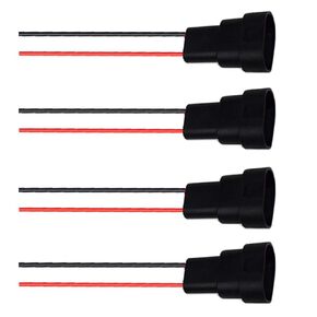 BlyilyB 4-Pack 9005 9006 HB3 HB4 Male Adapter Wiring Harness Sockets Wire Connector