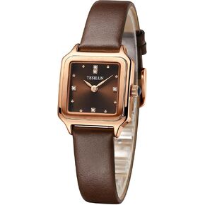 Women's Dainty Light Pink Rose Gold Dress Watch for Small Wrists, Ladies Waterproof Watches for Women