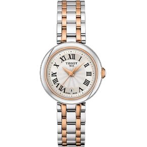 Tissot womens Bellissima 316L stainless steel case with rose gold PVD coating Dress Watch Rose Gold 5N,Grey T1260102201301