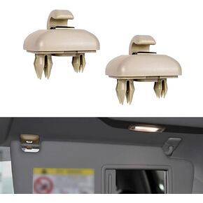 2 PCS Car Interior Sun Visor Clip, Rust-Proof Visor Hook Bracket, Audi Accessories Replacement OEM: 8E0857562 8U0857562A, Compatible with Audi A1, A3, A4, A5, Q3, Q5, S3, S4, S5, TT (Black)