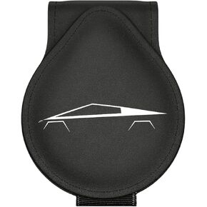 Car Sunglass Holder Compatible with Tesla Cybertruck 2025 2024 Cyberbeast Interior Accessories Organizer Leather Eyeglass Hanger Visor Ticket Card Clip Magnetic Cyber Truck Sunglasses Holders (Black)