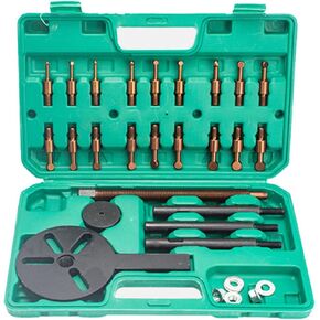 iDili Bearing Disassembly Puller Inner Hole Puller Removal Tool Three-Jaw Puller Set (33Pcs Set)